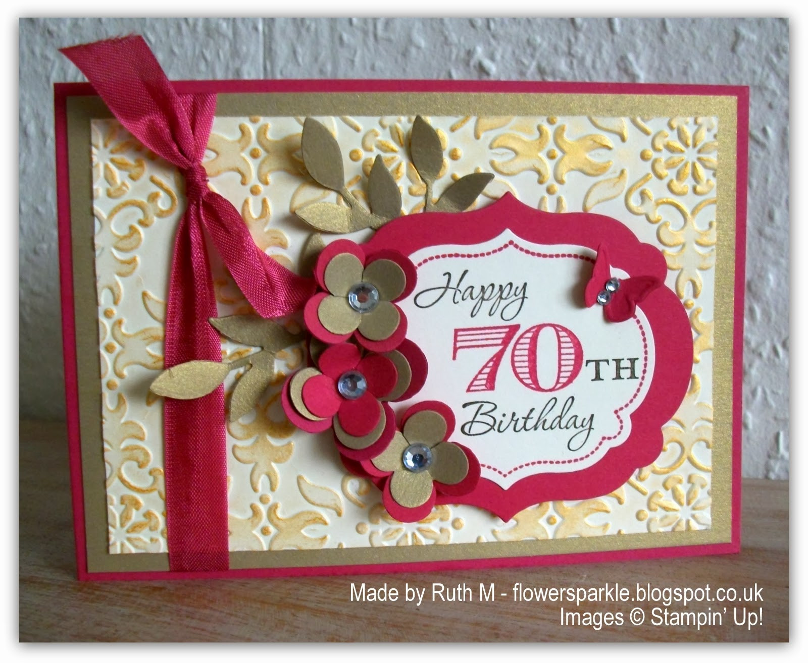 70th Birthday Cards
 Flower Sparkle 70th Birthday Card For Carol