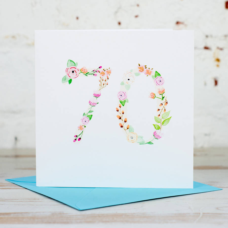 70th Birthday Cards
 70th birthday card by yellowstone art boutique