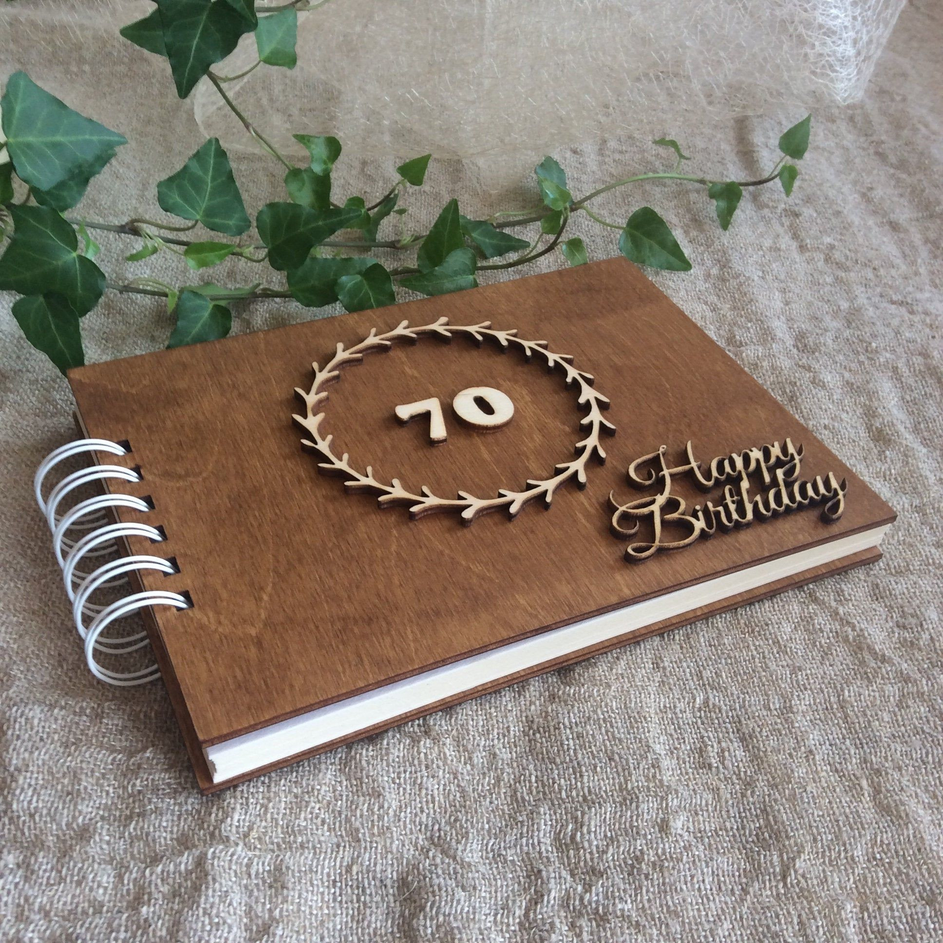 70Th Birthday Gift Ideas For Dad
 Gift for Father 70th Birthday Gift Wooden Book