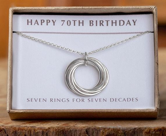 70Th Birthday Gift Ideas For Her
 70th birthday t for her birthday t for mom necklace
