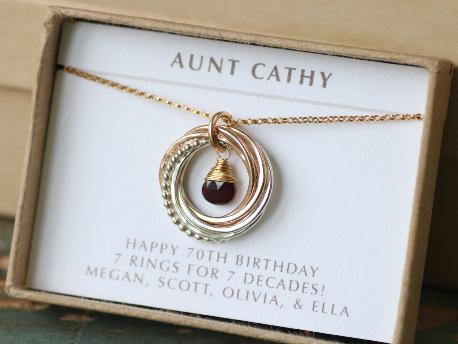 70Th Birthday Gift Ideas For Her
 70th birthday t for women garnet necklace jewellery