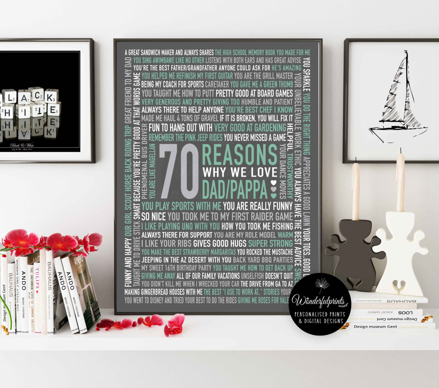 70Th Birthday Party Ideas For Dad
 70 REASONS We Love Dad 70th Birthday Gift For HIM For