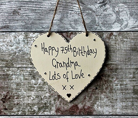 75Th Birthday Gift Ideas For Grandma
 MadeAt94 Customized Happy 75th Birthday Grandma Cream