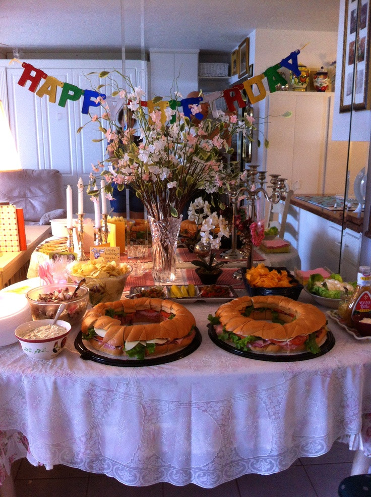 75Th Birthday Party Ideas For Dad
 Buffett table for my Dads 75th birthday party