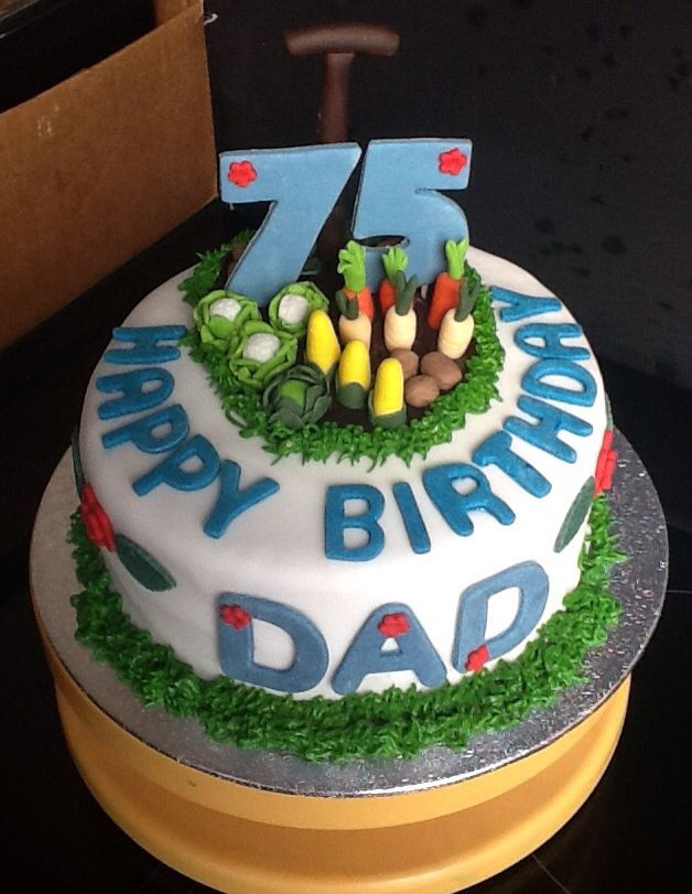 75Th Birthday Party Ideas For Dad
 75 th garden cake