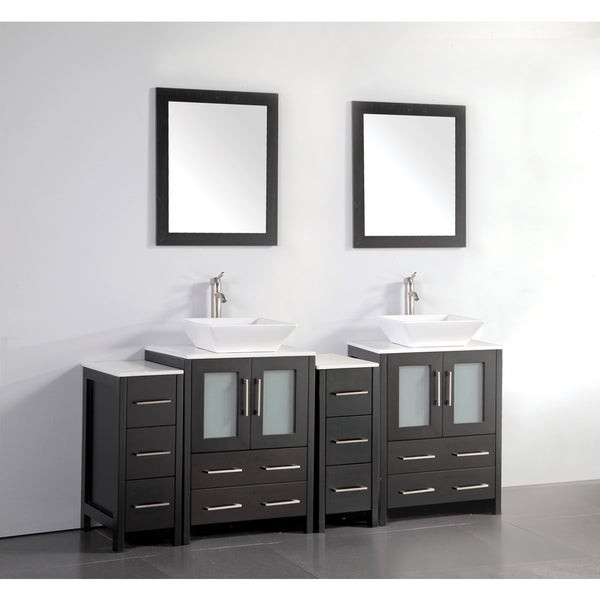 76 Inch Bathroom Vanity
 Shop Vanity Art 72 Inch Double Sink Bathroom Vanity Set