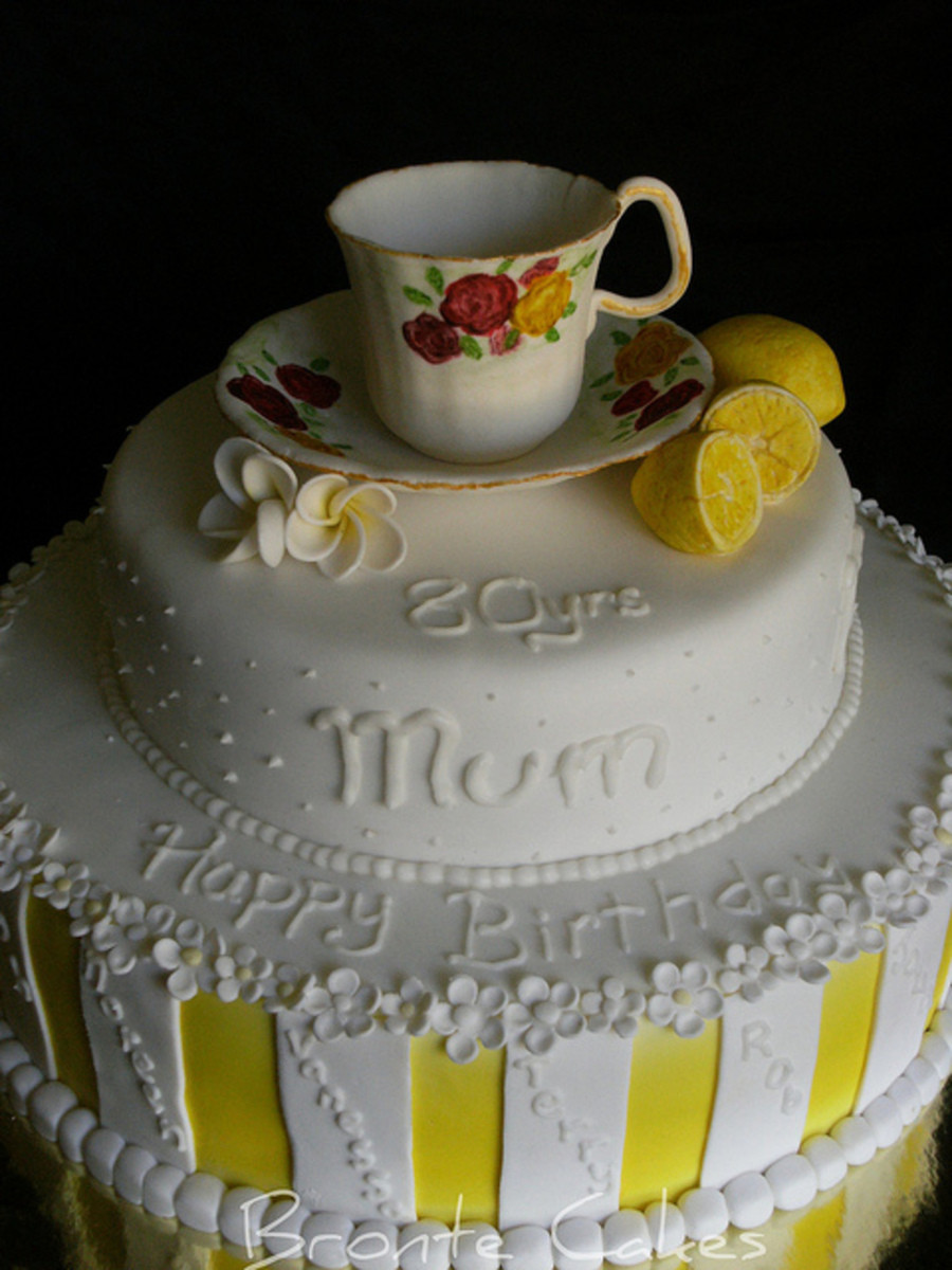 80 Birthday Cake
 Tea Cup 80Th Birthday Cake CakeCentral