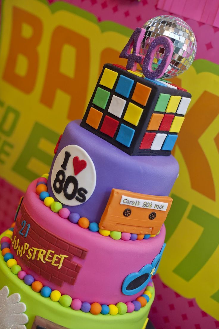 80 Birthday Decorations
 80 s Birthday Cake 80s Themed Birthday Party