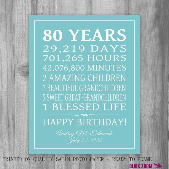 80 Years Old Birthday Quotes
 Hey I found this really awesome Etsy listing at s