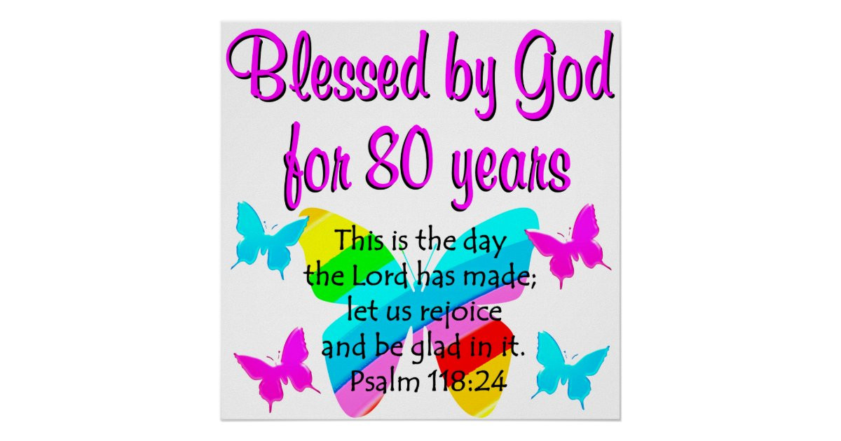 80 Years Old Birthday Quotes
 80TH BIRTHDAY PRAYER POSTER