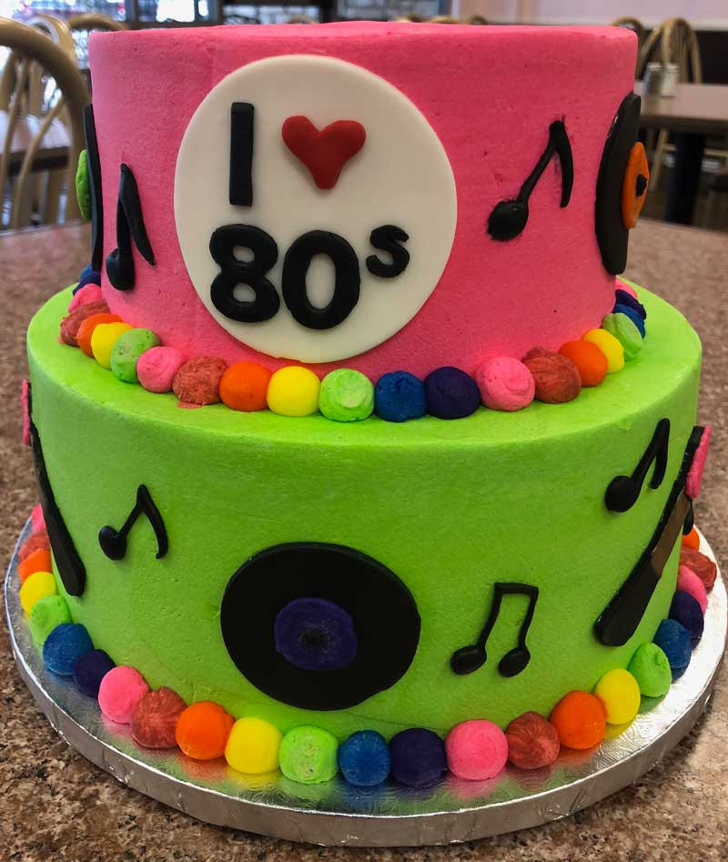 80s Birthday Cake
 Birthday Cakes Celebrity Café and Bakery