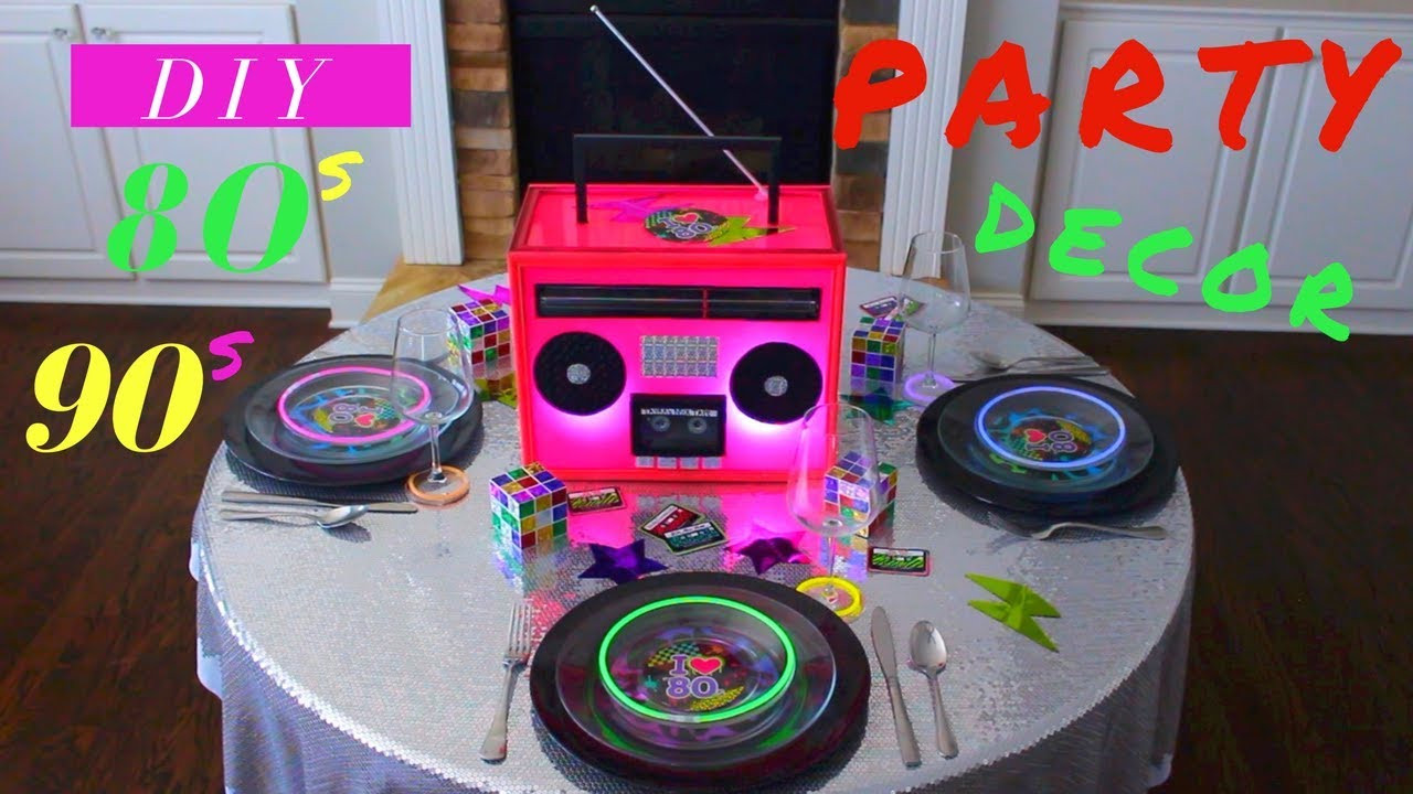 80S Party Decorations DIY
 DIY 80s or 90s Party Decoration Ideas Glow in the Dark