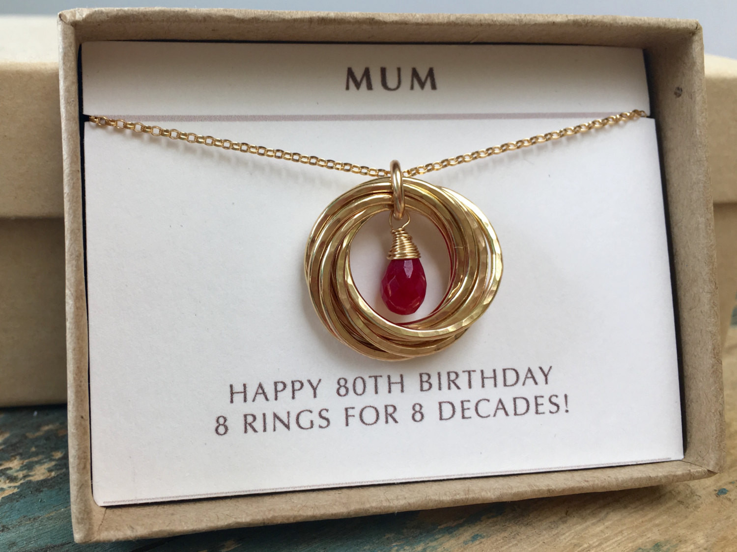 80Th Birthday Gift Ideas For Grandma
 80th birthday t for grandma ruby necklace for mother July