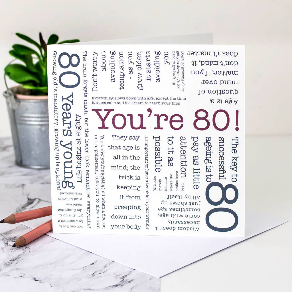 80Th Birthday Quotes
 80th birthday card you re 80 quotes by coulson macleod