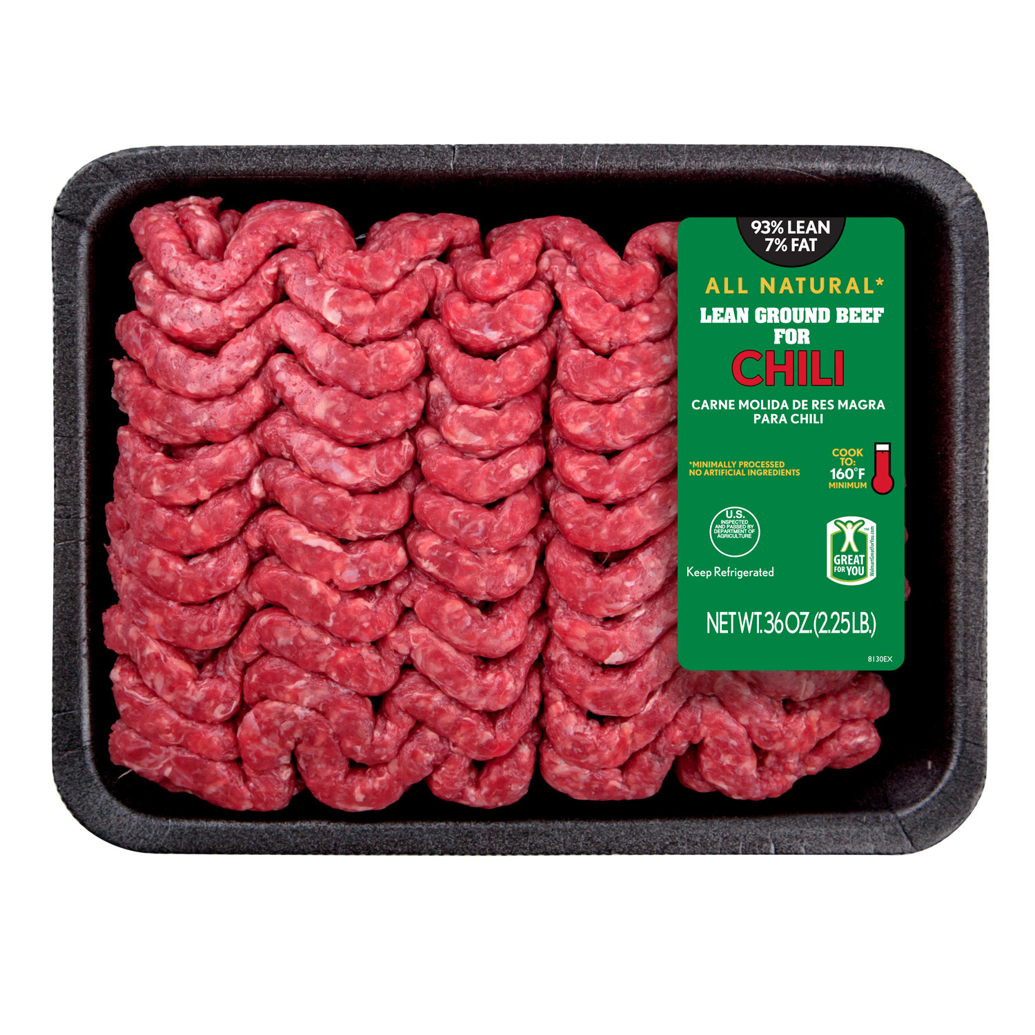 93 7 Ground Beef
 2 25lb 93 7 Lean Ground Beef For Chili Walmart