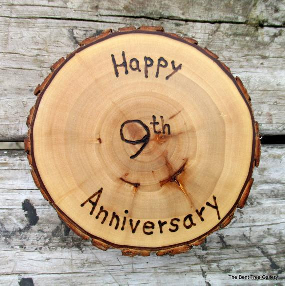 9Th Wedding Anniversary Gift Ideas
 9th Anniversary Gift Willow Medallion with Wood Burned