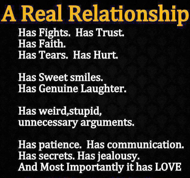 A Real Relationship Quote
 A Real Relationship