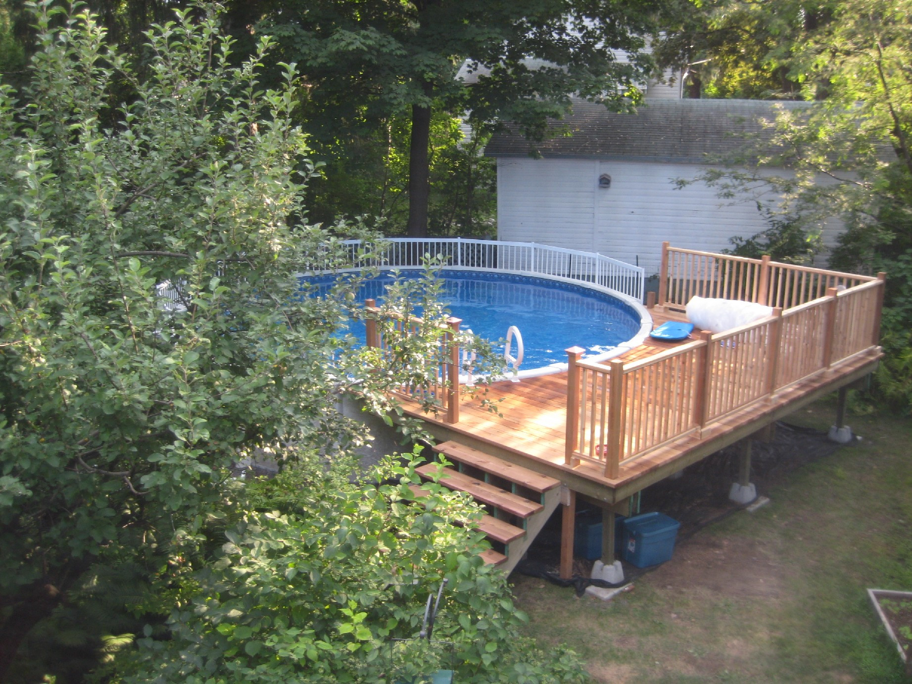 Above Ground Pool And Deck
 above ground pool
