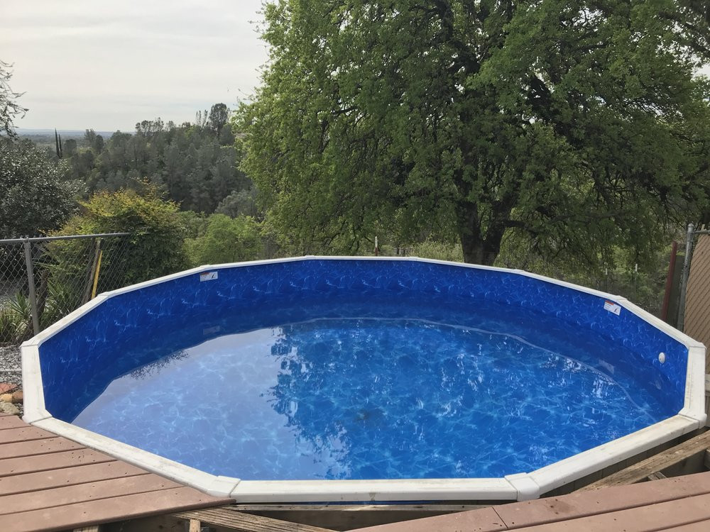 Above Ground Pool Liner Replacement
 16’ Round Ground Pool Liner Installation in Redding