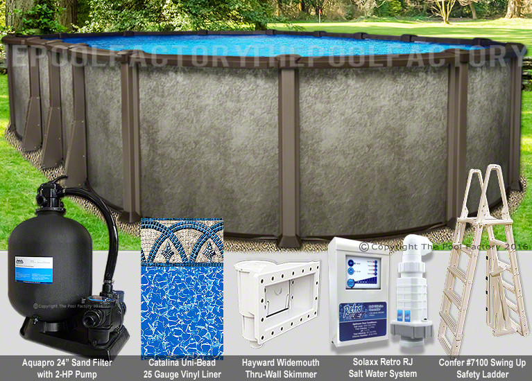 Above Ground Pool Packages
 18x33 Oval 54" High Saltwater LX Ground Salt