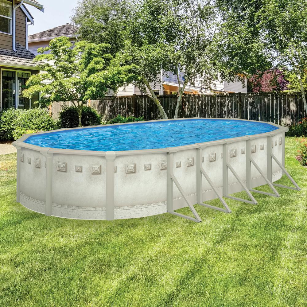 Above Ground Pool Packages
 Palisades 12 ft x 24 ft Oval 52 in Deep Hard Sided