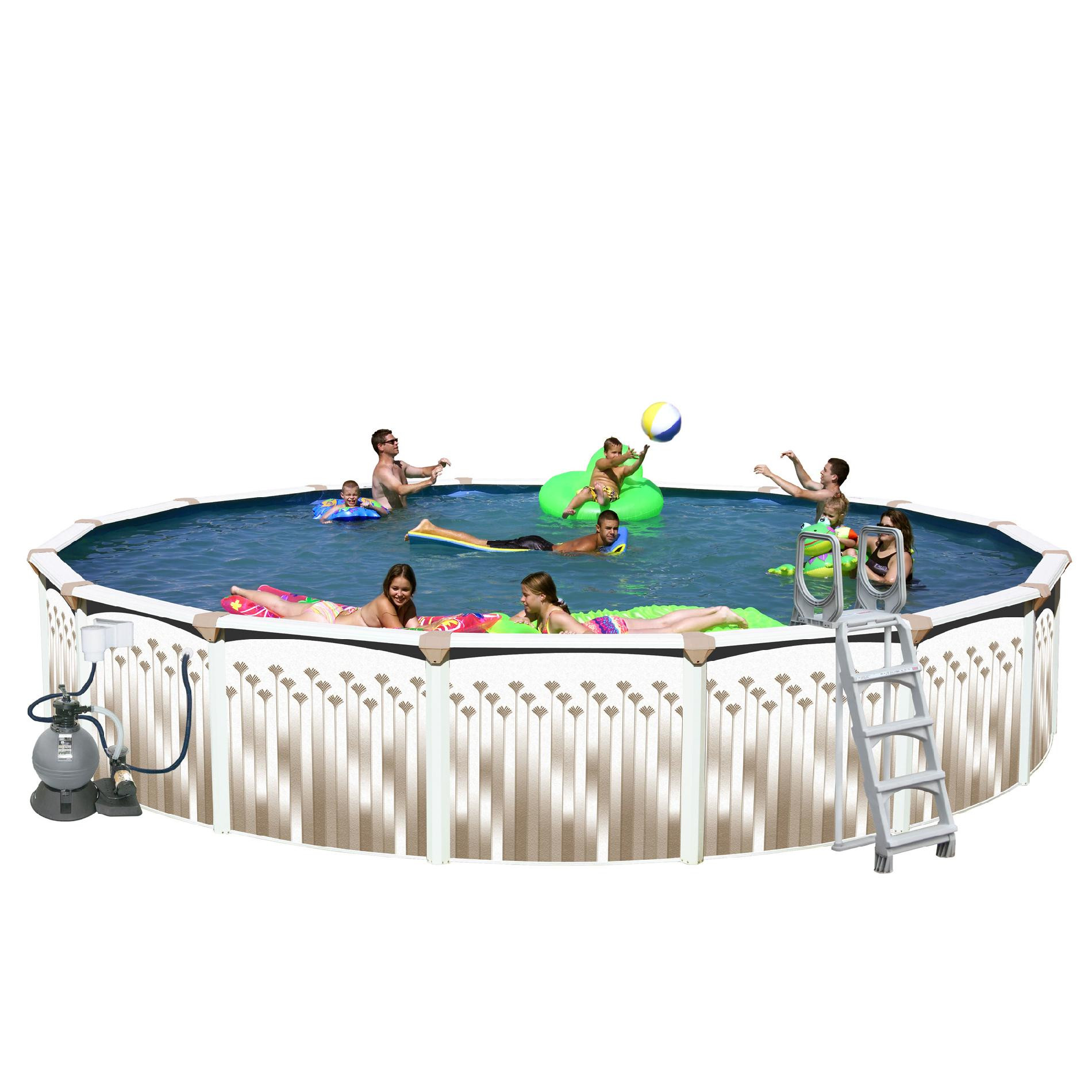 Above Ground Pool Packages
 18 ft x 52 in Round Ground Pool Package