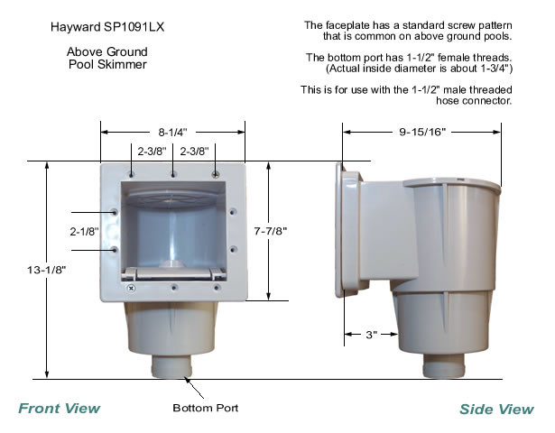 Above Ground Pool Skimmer Parts
 Hayward Ground Pool Skimmer Package