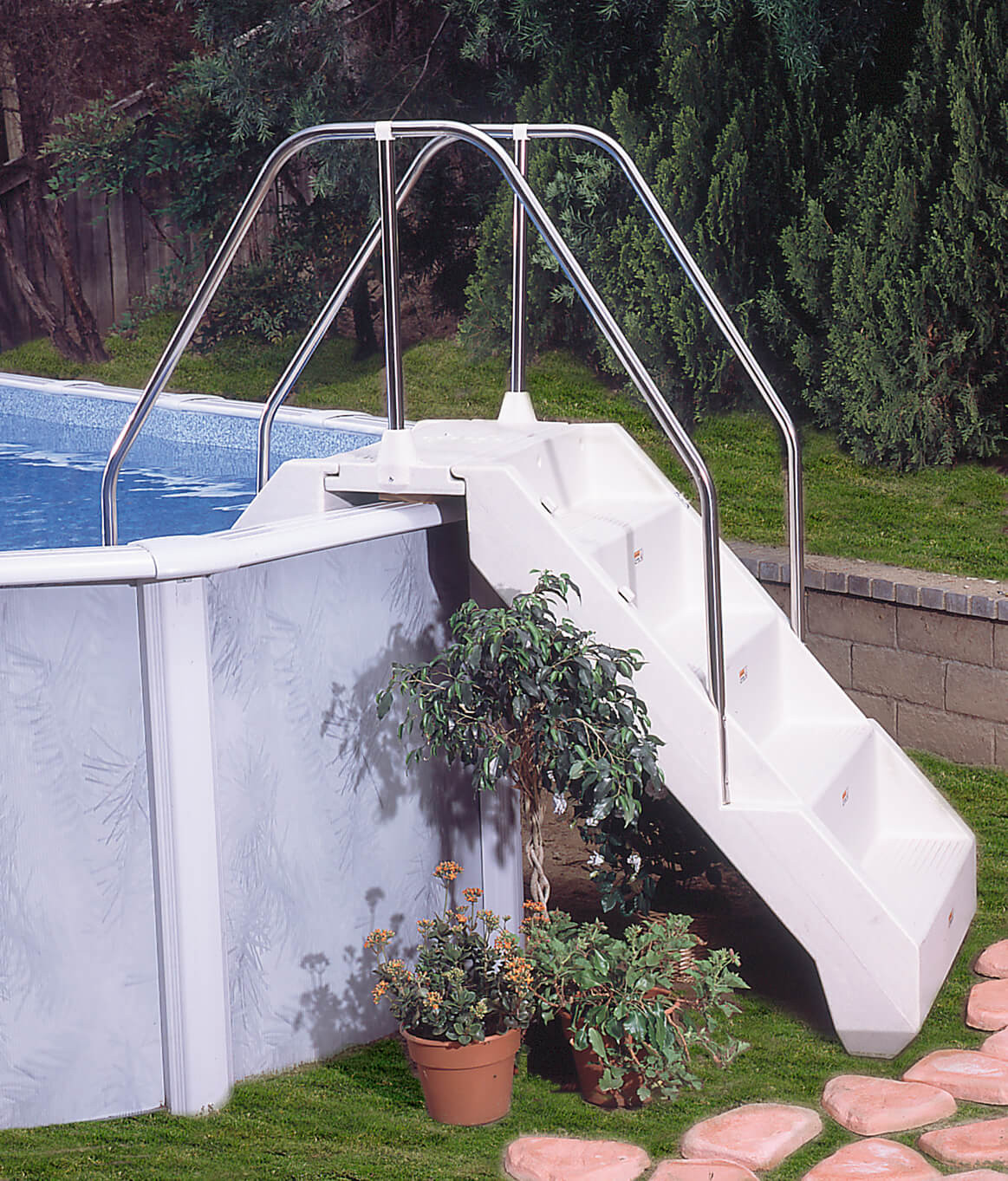 Above Ground Pool Stairs
 Pool Entry Systems Ground Pools