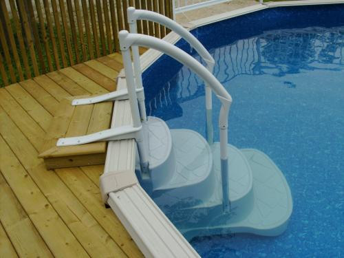 Above Ground Pool Stairs
 ground Pools Rintoul s Leisurescapes Ground