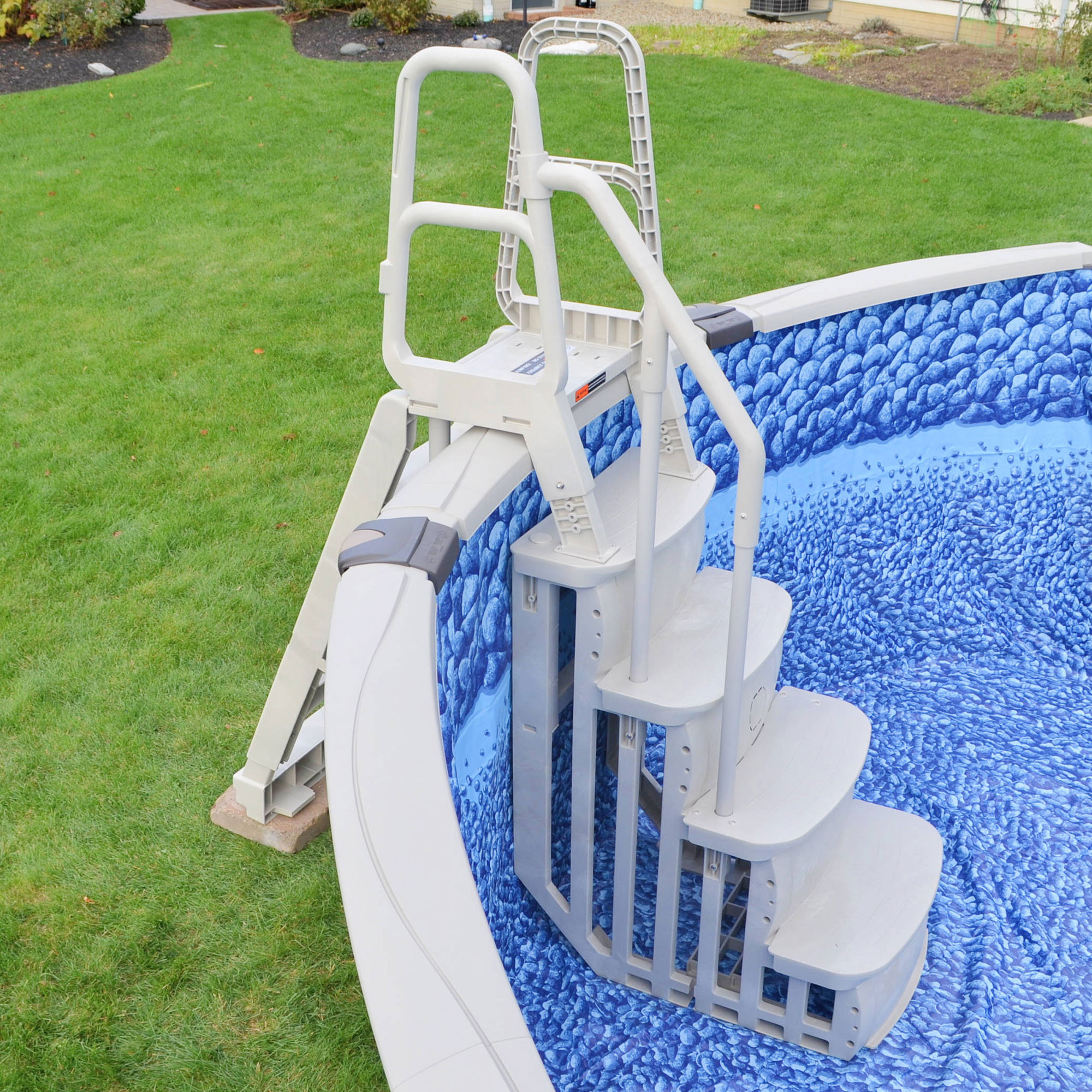 Above Ground Pool Stairs
 Main Access T Smart Step Pool Entry for Ground