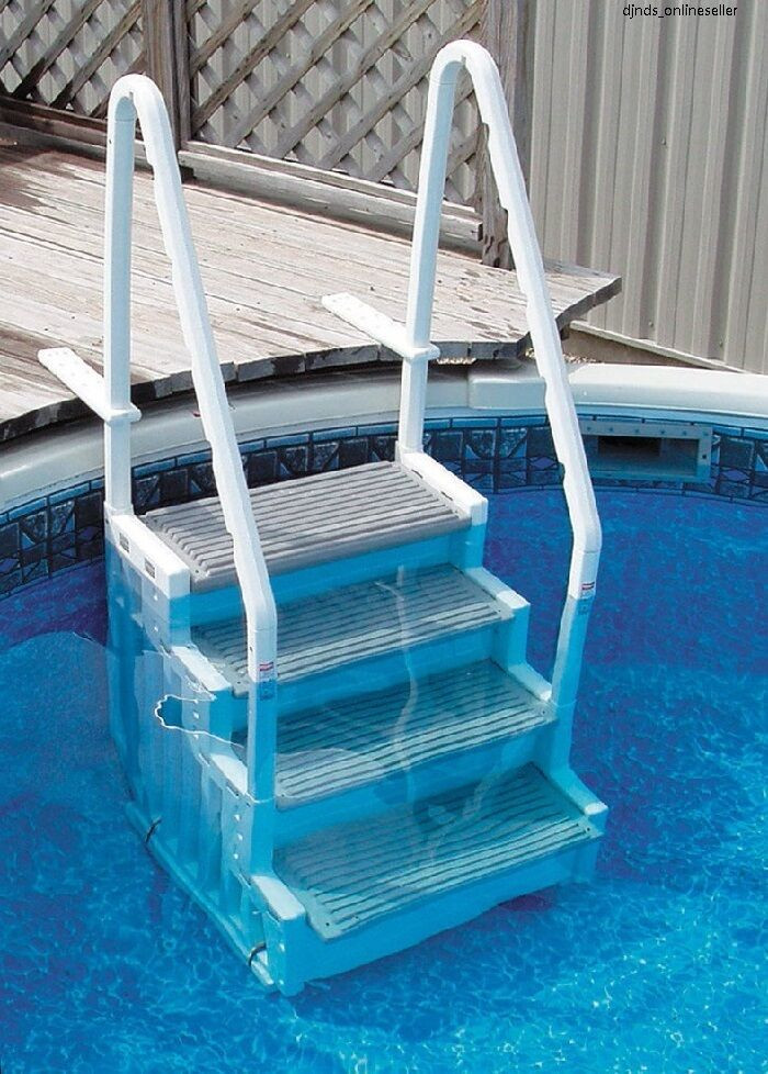 Above Ground Pool Stairs
 Ground Swimming Pool Ladder Heavy Duty Step Deck