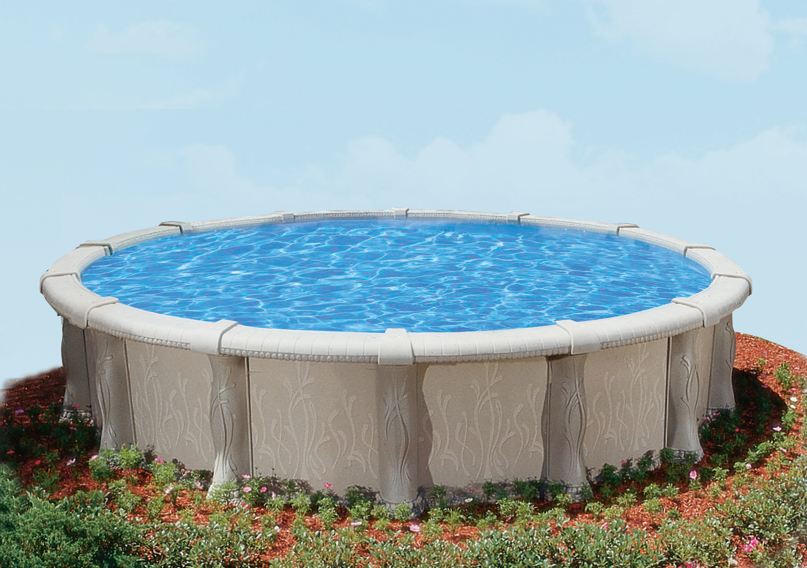 Above Ground Saltwater Pool Kits
 24 Round 52" Embassy Saltwater Valencia by H I I MFG of