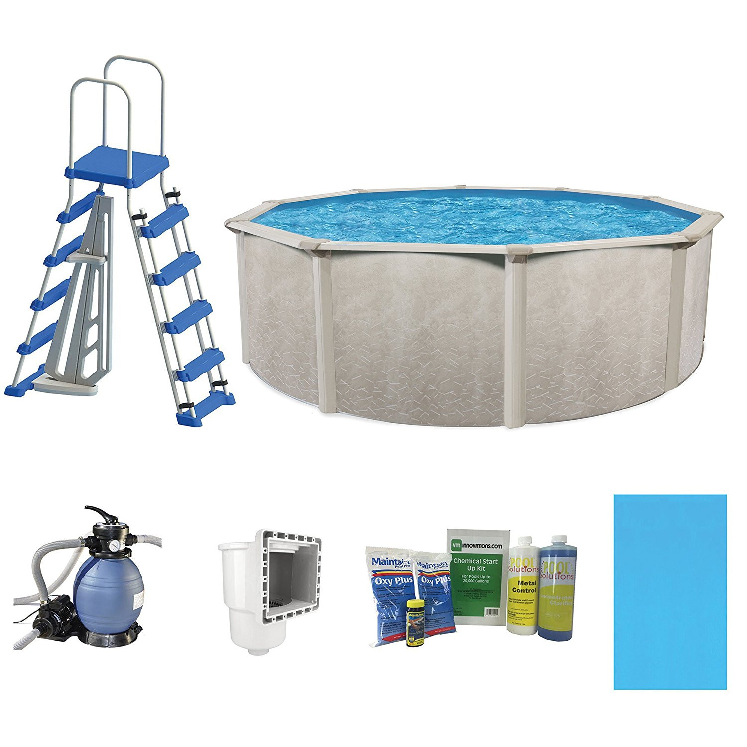 Above Ground Saltwater Pool Kits
 Intex 24ft X 52in Prism Frame Pool Set with Filter Pump
