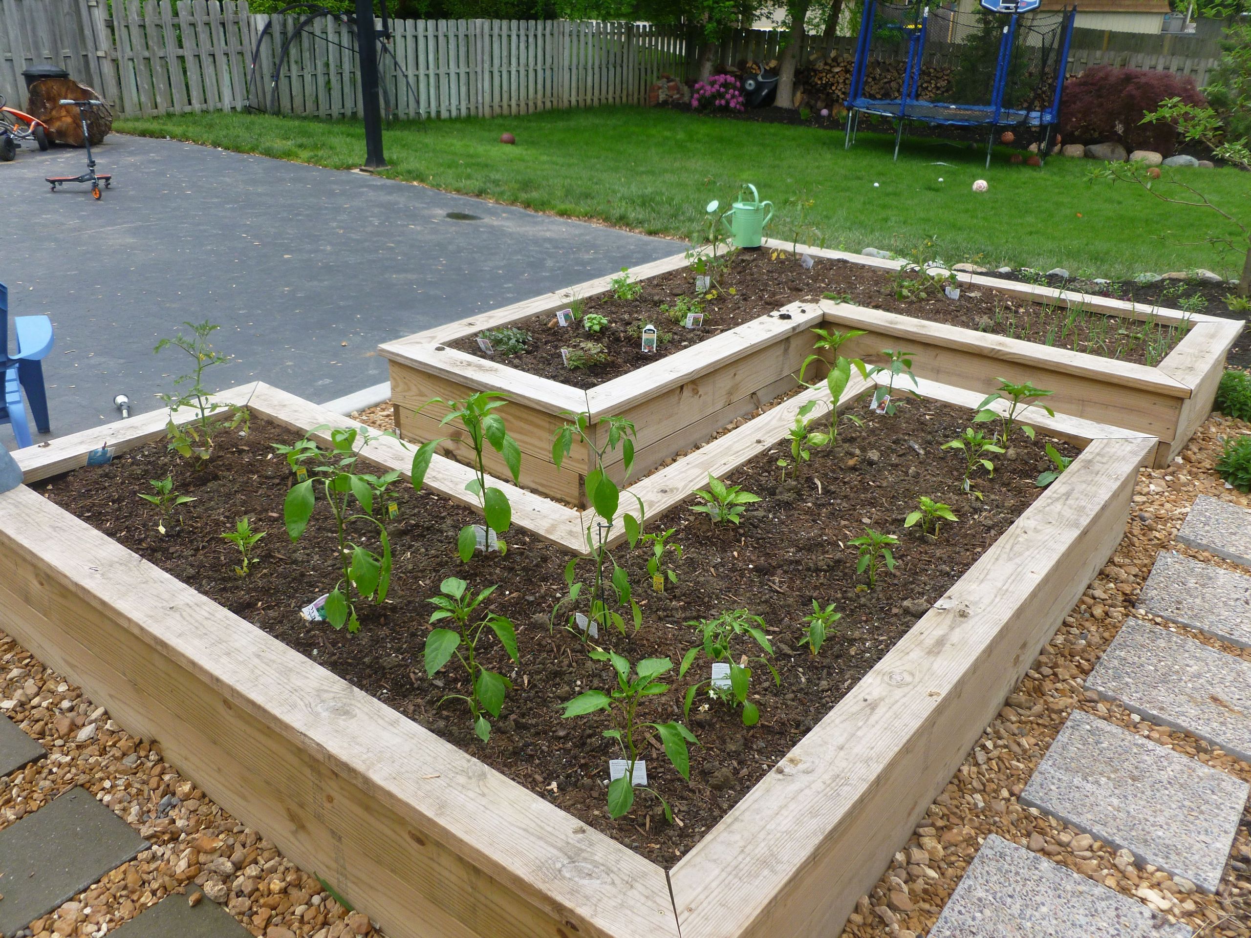 Above Ground Vegetable Garden
 Garden box with great border Yard Ideas