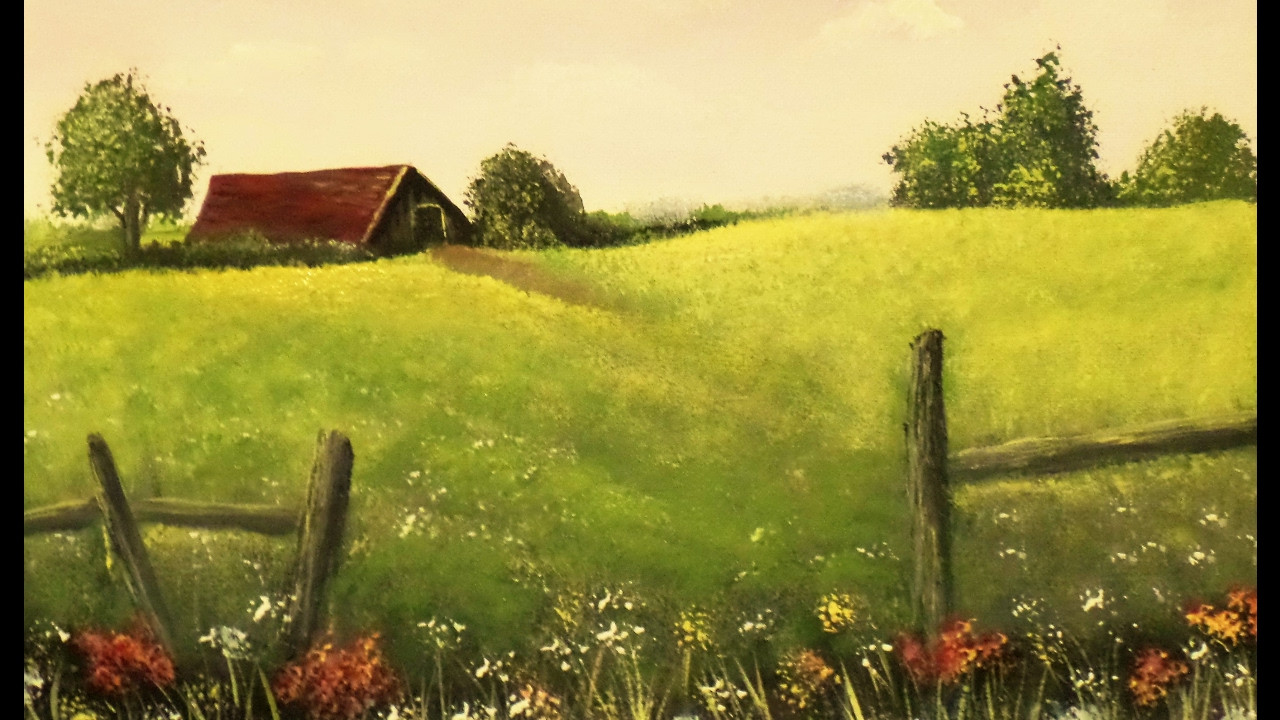 Acrylic Paint Landscape
 How to Paint an EASY Farmhouse Landscape with Acrylic