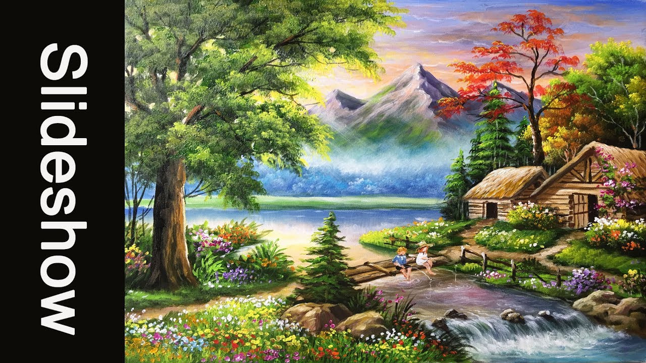 Acrylic Paint Landscape
 Beautiful Landscape Acrylic Painting Slideshow version