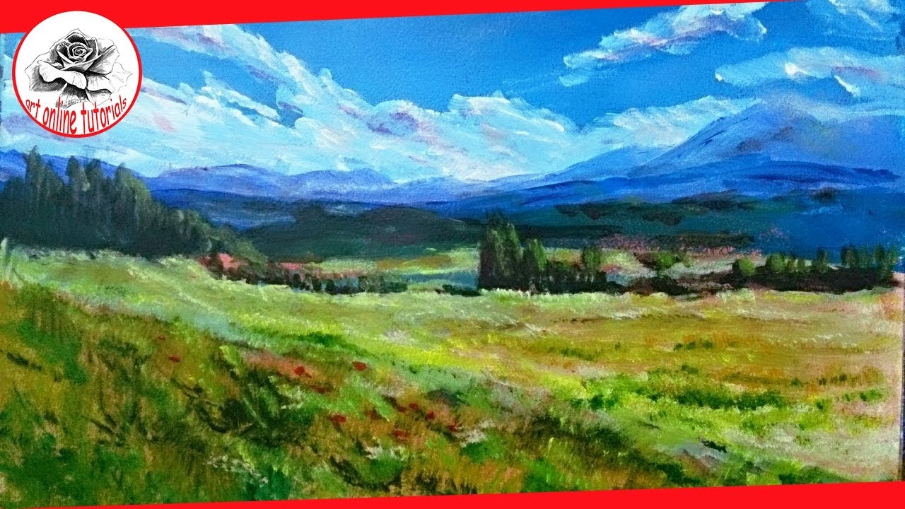 Acrylic Paint Landscape
 How to Paint a Landscape with acrylics step by step