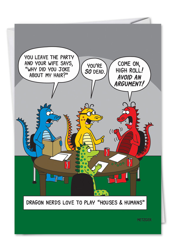 Adult Birthday Wishes
 D&D Dragons Funny Geek Birthday Card – NobleWorks Cards