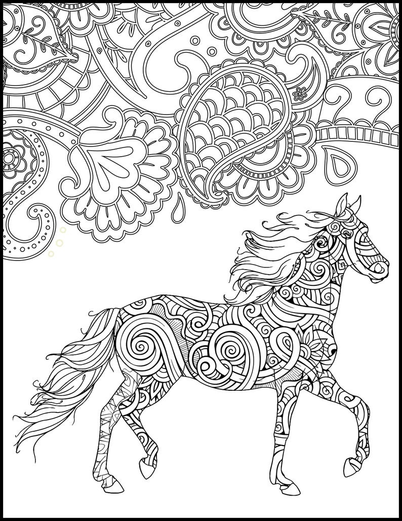 Adult Coloring Book Horse
 Horse Coloring Page for Adults Horse Adult Coloring Page
