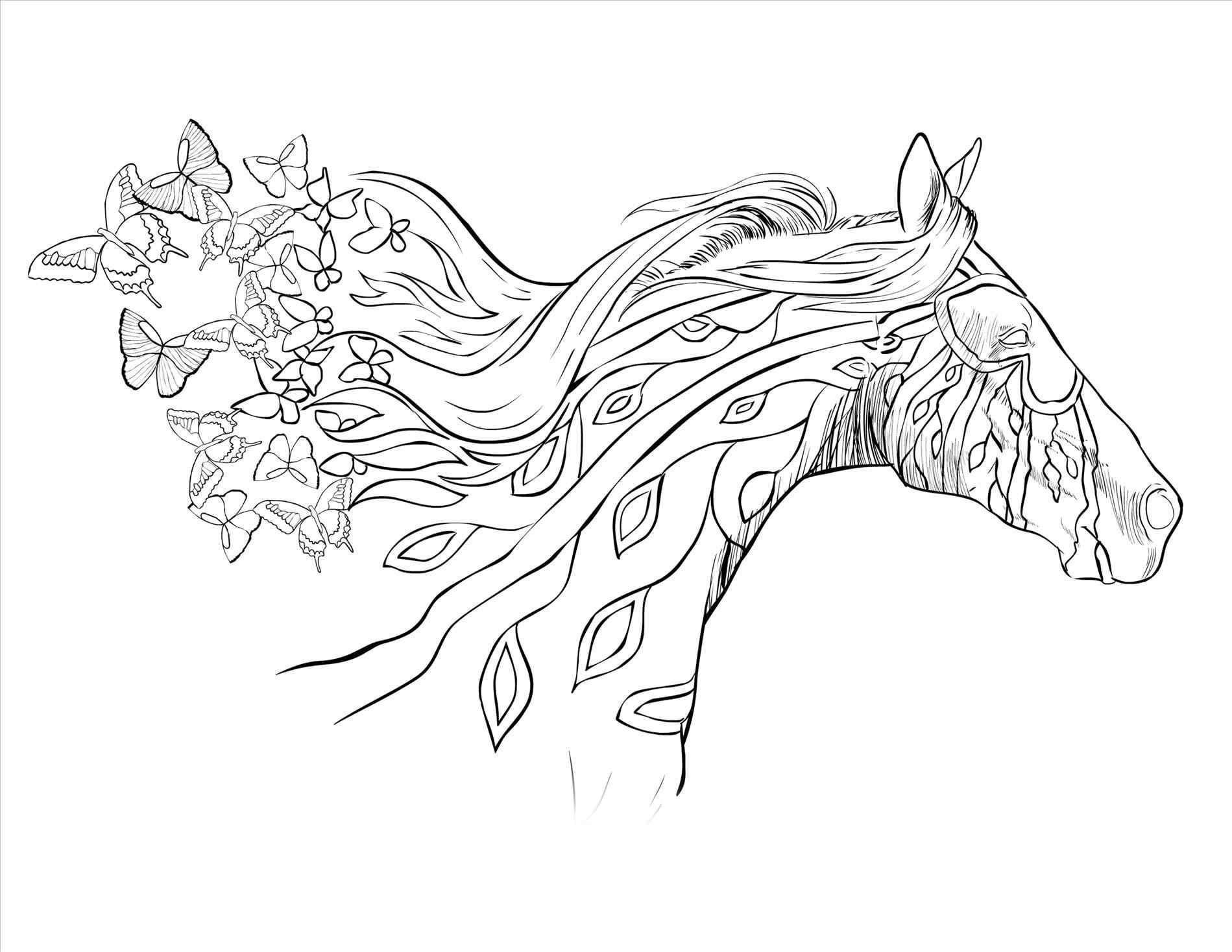 Adult Coloring Book Horse
 Coloring Pages For Adults Horses at GetColorings