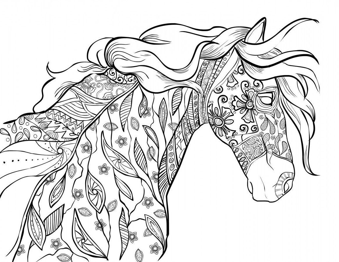 Adult Coloring Book Horse
 Free Horse Coloring Pages For Adults & Kids COWGIRL Magazine