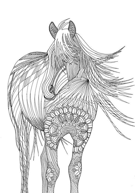 Adult Coloring Book Horse
 8185 best images about Paper Art on Pinterest