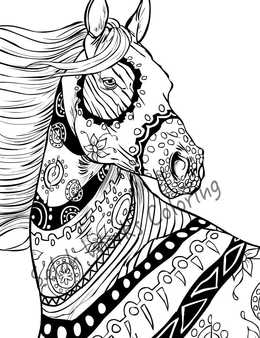 Adult Coloring Book Horse
 Horse Coloring Pages For Adults 3 с изображениями
