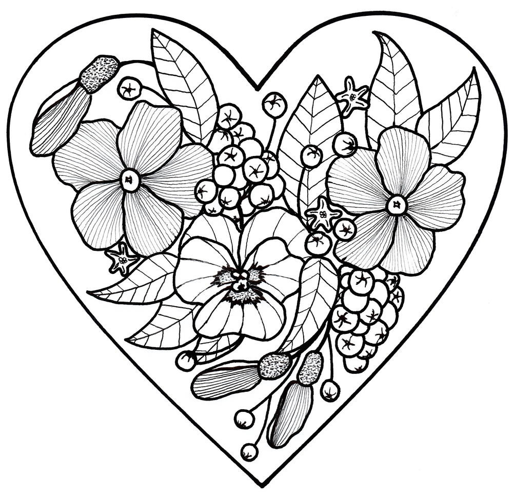 Adult Coloring Book Images
 All My Love Adult Coloring Page