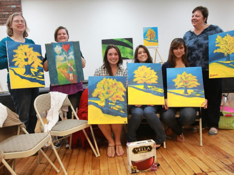 Adult Craft Classes
 The Drunken Palette Fun Art Classes for Adults at the