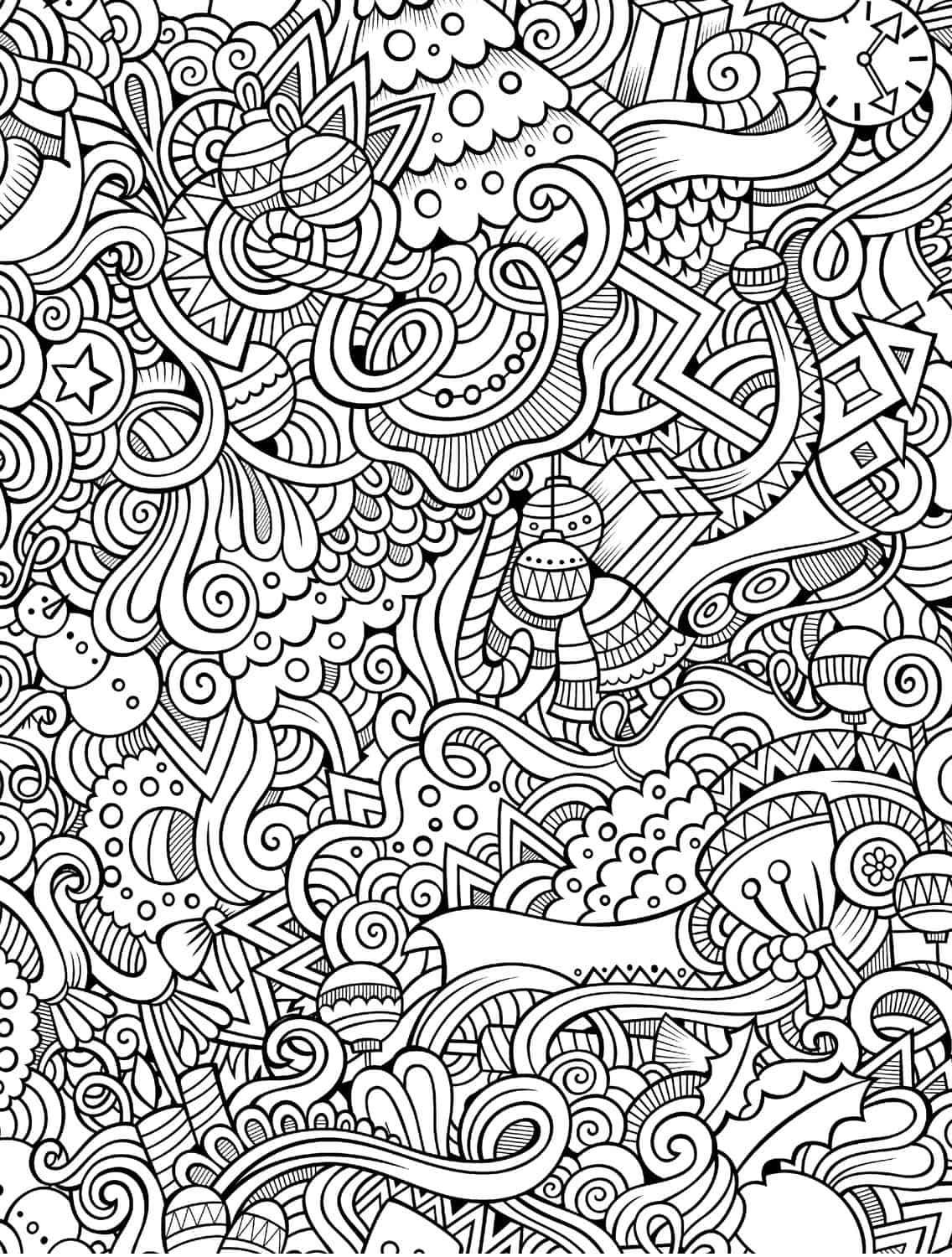 Adult Holiday Coloring Pages
 10 Free Printable Holiday Adult Coloring Pages
