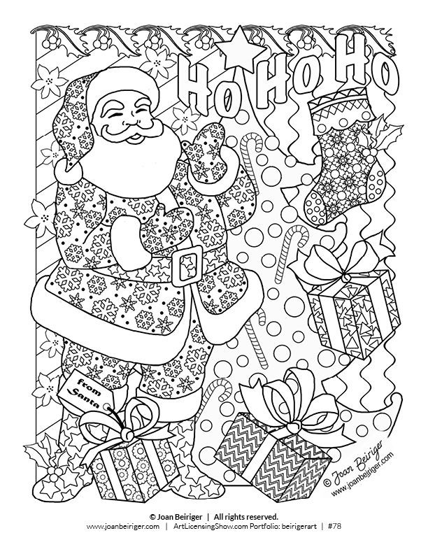 Adult Holiday Coloring Pages
 Free 92 Page Holiday Coloring Book