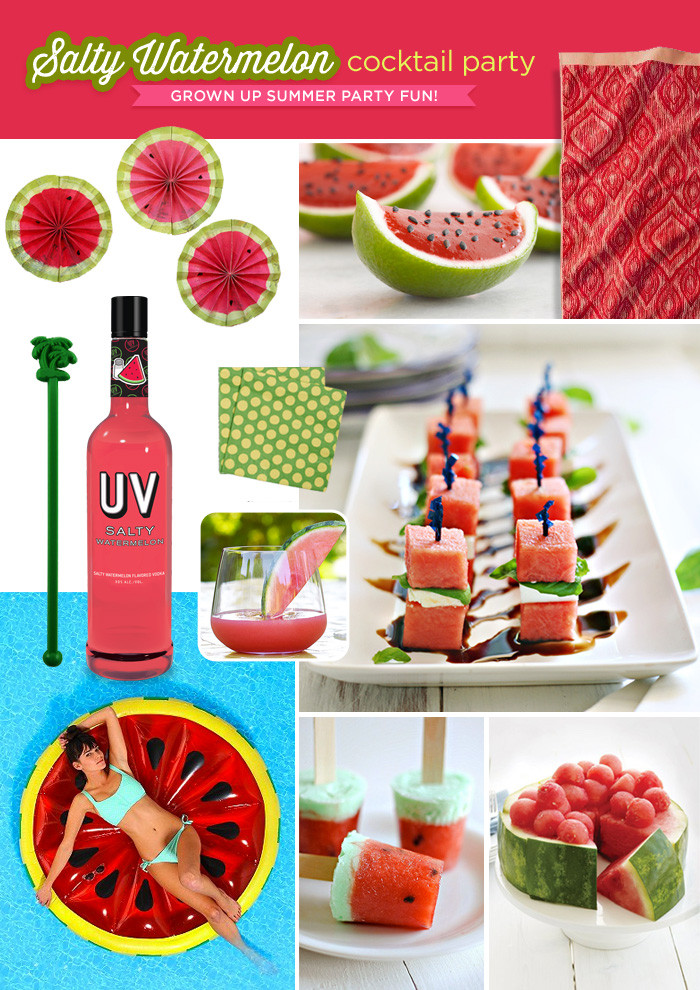 Adult Summer Party Ideas
 "Salty Watermelon" Summer Cocktail Party Theme Hostess