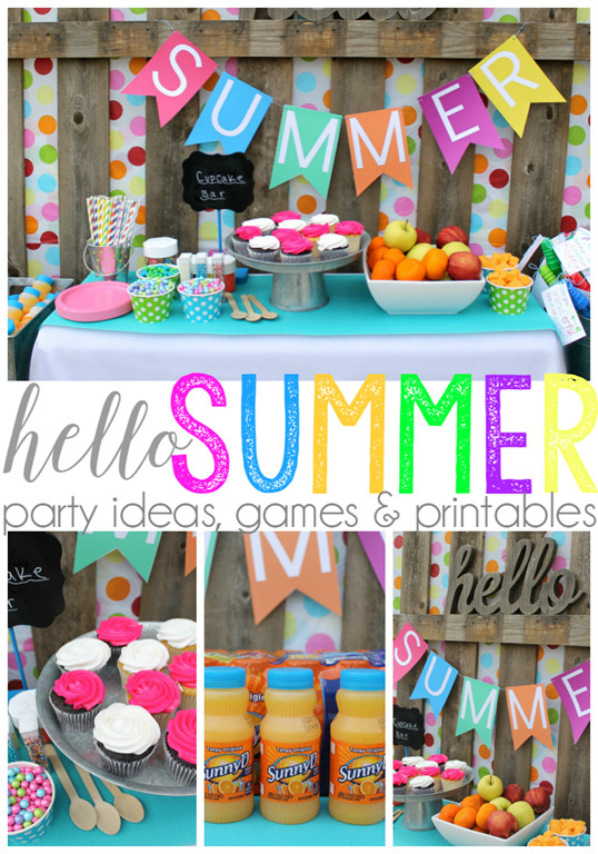 Adult Summer Party Ideas
 Ginger Snap Crafts Hello Summer Party Ideas Games