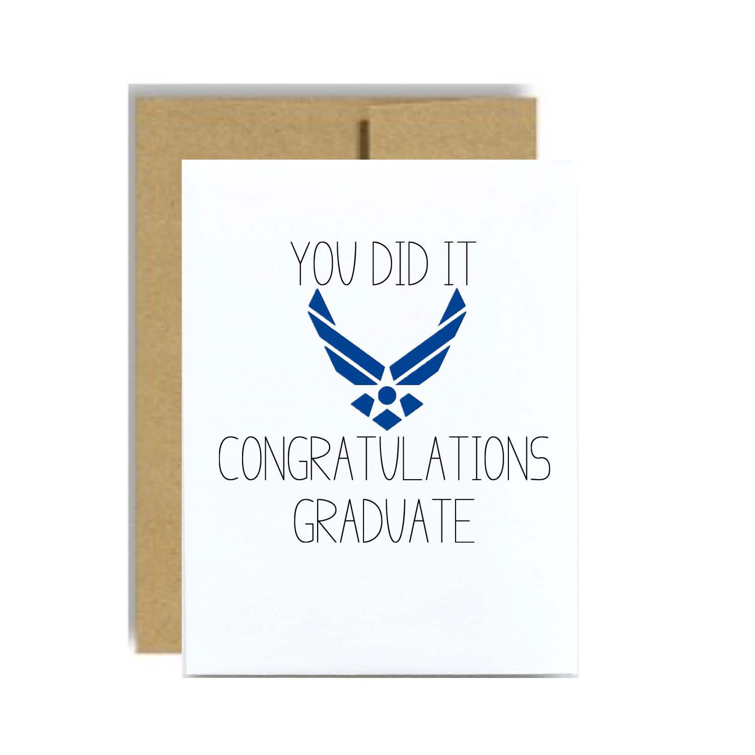 Air Force Graduation Gift Ideas
 Air Force Graduation card military grad airman you did it